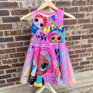 NWOT Girls L.O.L. Surprise Fit and Flare Swing Dress | Size 7/8